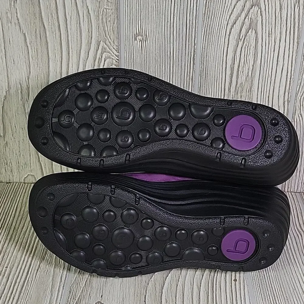 Bionica Purple Leather Wedge Clogs Womens Size 7 - Picture 8 of 13